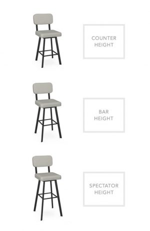 Amisco's Brixton Swivel Stool in Counter, Bar, and Spectator Heights