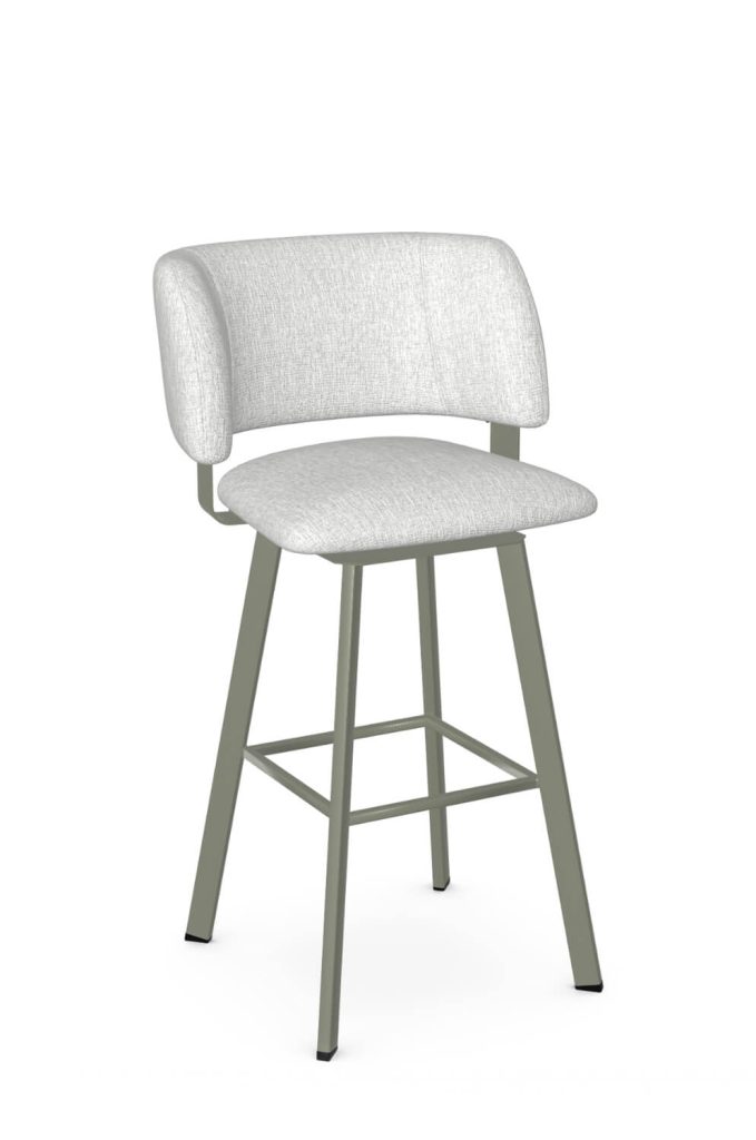 Amisco's Easton Green Metal Swivel Bar Stool with Upholstered Back