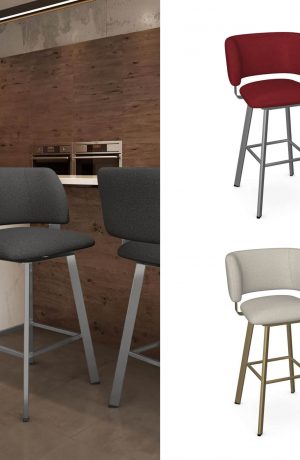 Amisco's Easton Customizable Swivel Bar Stool in a Variety of Colors