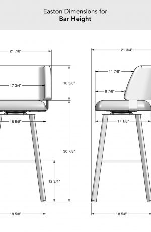 Amisco's Easton Swivel Bar Stool Dimensions for Bar Height