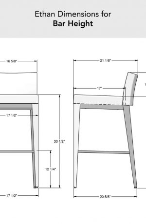 Amisco's Ethan Dimensions for Bar Height