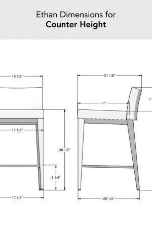 Amisco's Ethan Dimensions for Counter Height