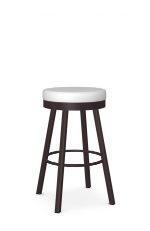 Amisco's Rudy Backless Swivel Bar Stool in Rich Espresso Brown