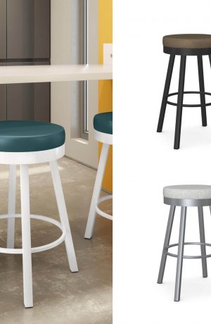 Amisco's Rudy Backless Custom Made Swivel Bar Stool