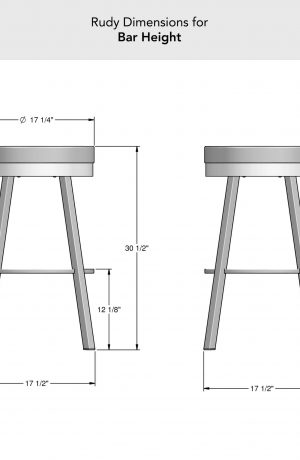 Amisco's Rudy Bar Height Dimensions