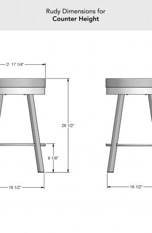 Amisco's Rudy Counter Height Dimensions