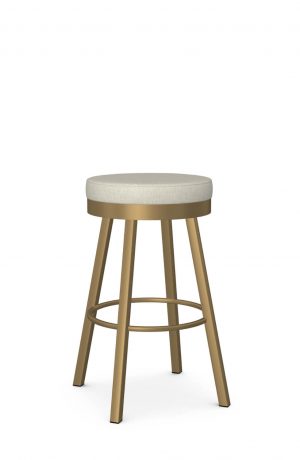 Amisco's Rudy Gold Backless Swivel Bar Stool