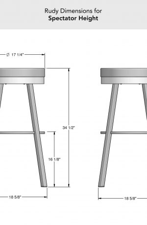 Amisco's Rudy Spectator Height Dimensions