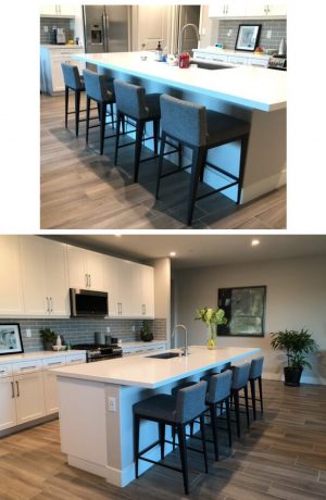 Amisco's Ethan Black Bar Stool in Customer's Modern Kitchen