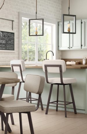 Amisco's Brixton Swivel Counter Stools in Kitchen