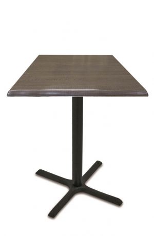 Wyatt All-Season Outdoor Table with Charcoal Square Top