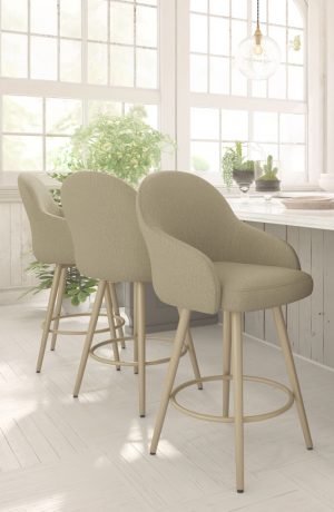 Amisco Weston Swivel Stool for Traditional or Contemporary Kitchens