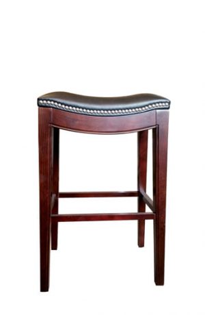 Adalynn Backless Saddle Stool for Traditional Kitchens