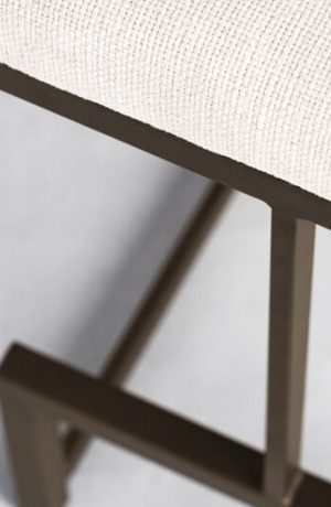 Dumas Stool with Old Copper Iron Finish by Wesley Allen