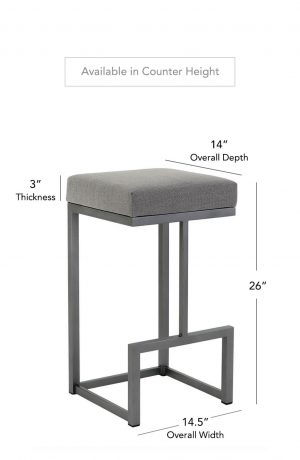 Wesley Allen's Hugo Backless Stool in Counter Height