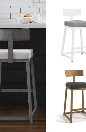 Wesley Allen's Pismo Modern Low Back Bar Stool in Custom Colors