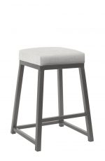 Wesley Allen's Riverton Gray Backless Bar Stool with Sled Base