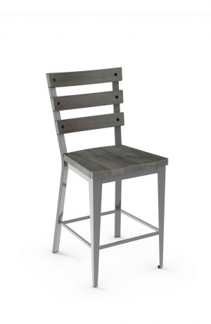Metal Finish: 24 Magnetite • Back and Seat Wood Finish: 89 Stone Dust