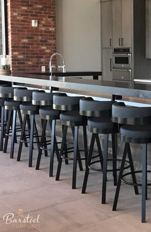 Amisco Russell Swivel Stool in Industrial Modern Kitchen