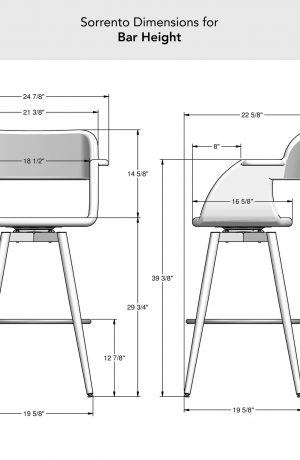 Amisco's Sorrento Bar Height Dimensions