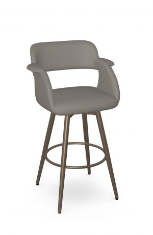 Amisco's Sorrento Bronze Swivel Bar Stool in Brown