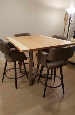 Amisco's Sorrento Upholstered Swivel Counter Stools in Customer's Modern Dining Room Space