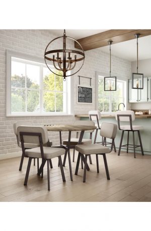 Amisco's Brixton Dining Chairs at Dining Table
