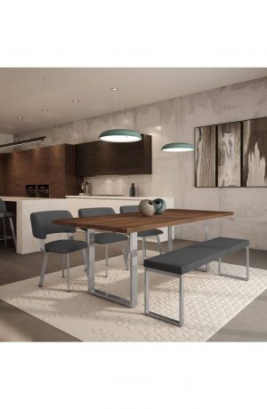 Amisco's Easton Modern Dining Chairs in Dark Gray