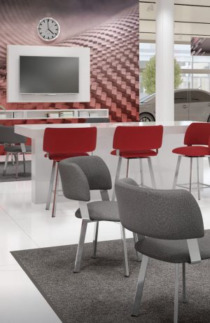 Amisco Easton Comfortable Dining Chairs and Swivel Stools
