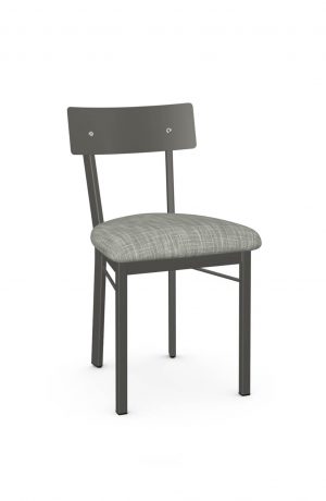 Amisco's Lauren Gray Dining Chair with Fabric Seat Cushion