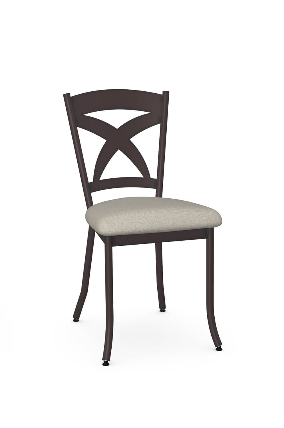 Amisco Marcus Dining Chair W Metal, Cross Back Metal Dining Chair