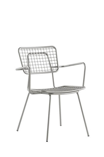 Opla Outdoor Armchair in Alloy Silver
