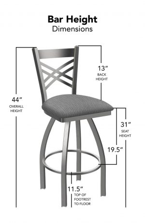 Holland's Catalina Swivel Bar Height Stool Dimensions