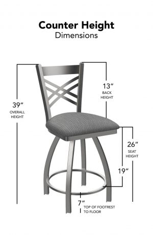 Holland's Catalina Swivel Counter Height Stool Dimensions