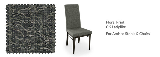 Amisco CK Ladylike Floral Print for Barstools and Dining Chairs