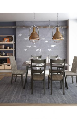 Amisco Merlot Upholstered Dining Chair in Industrial Modern Dining Room