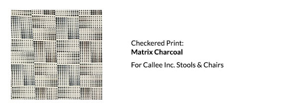 Callee Checkered Print Called Matrix Charcoal