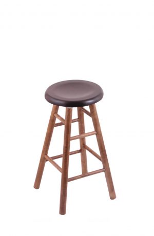 Holland's Saddle Dish Backless Two-Toned Bar Stool with Smooth Legs