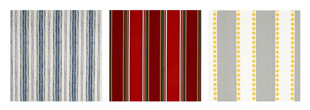 Stripe pattern designs for bar stools and dining chairs
