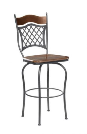 Trica Raphael 1 Swivel Stool with Wood Seat