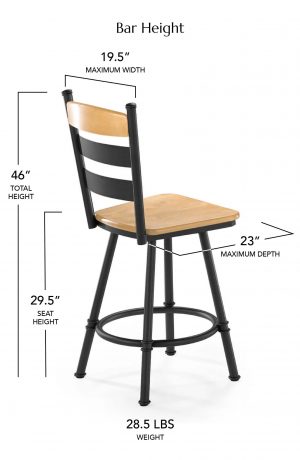 Trica's Louis Bar Height Dimensions