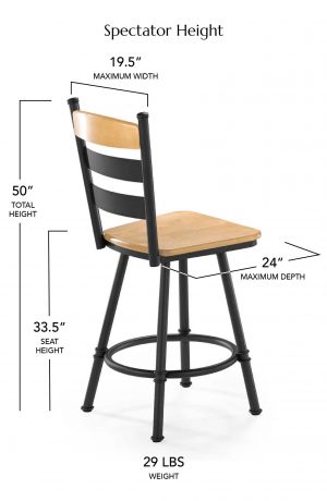 Trica's Louis Spectator Height Dimensions