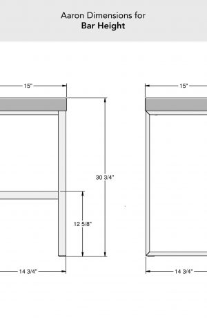 Amisco's Aaron Backless Bar Stool Dimensions