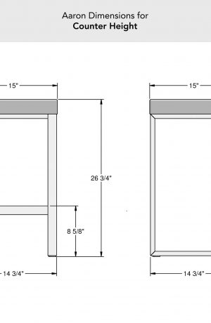 Amisco's Aaron Backless Counter Stool Dimensions