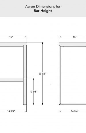 Amisco's Aaron Backless Dimensions for Bar Height