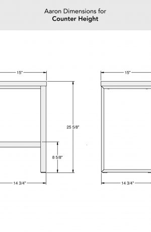 Amisco's Aaron Backless Dimensions for Counter Height