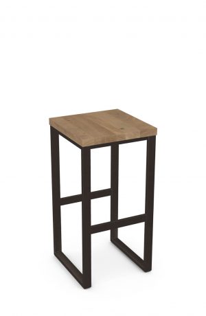 Amisco's Aaron Backless Modern Brown Counter Stool in Brown