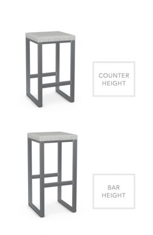 Amisco's Aaron Backless Stool in Counter and Bar Heights