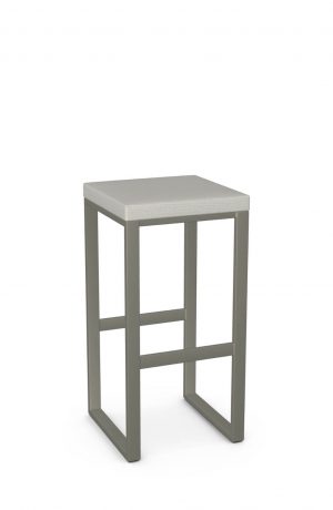 Amisco's Aaron Taupe Metal Backless Modern Bar Stool