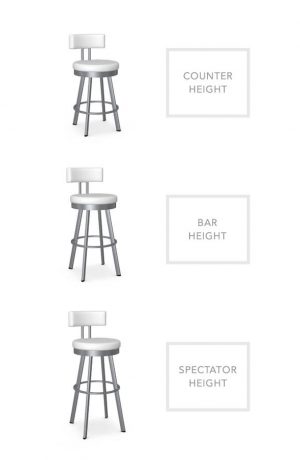 Amisco's Barry Swivel Stool in Counter, Bar, and Spectator Heights